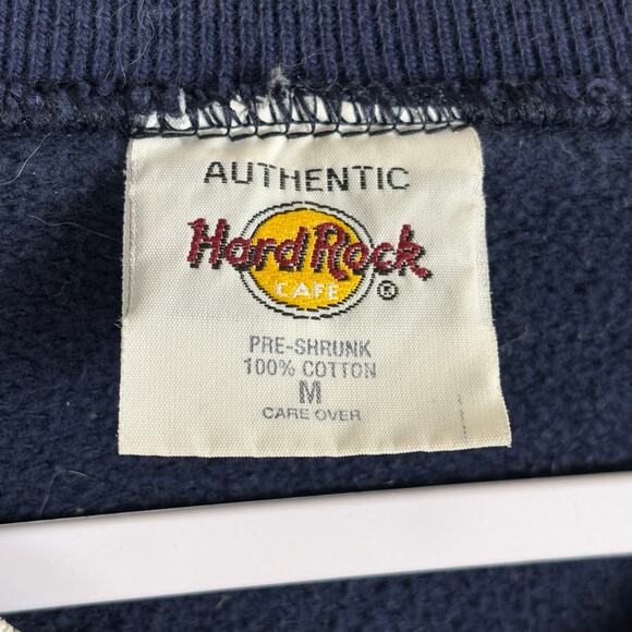 Hard Rock Las Vegas Women's Size Medium V-Neck Long Sleeve Blue Pullover Sweater - Picture 6 of 7